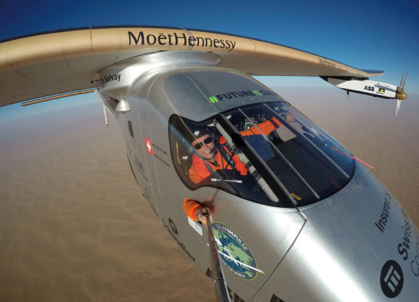 Selfie picture shows Swiss pioneer Bertrand Piccard during the last leg of the round the world trip with Solar Impulse 2 over the Arab peninsula July 25, 2016. Picture taken July 25, 2016. Jean Revillard, Bertrand Piccard/SI2/Handout via Reuters ATTENTION EDITORS - THIS IMAGE WAS PROVIDED BY A THIRD PARTY. FOR EDITORIAL USE ONLY. NO RESALES. - RTSJNKM